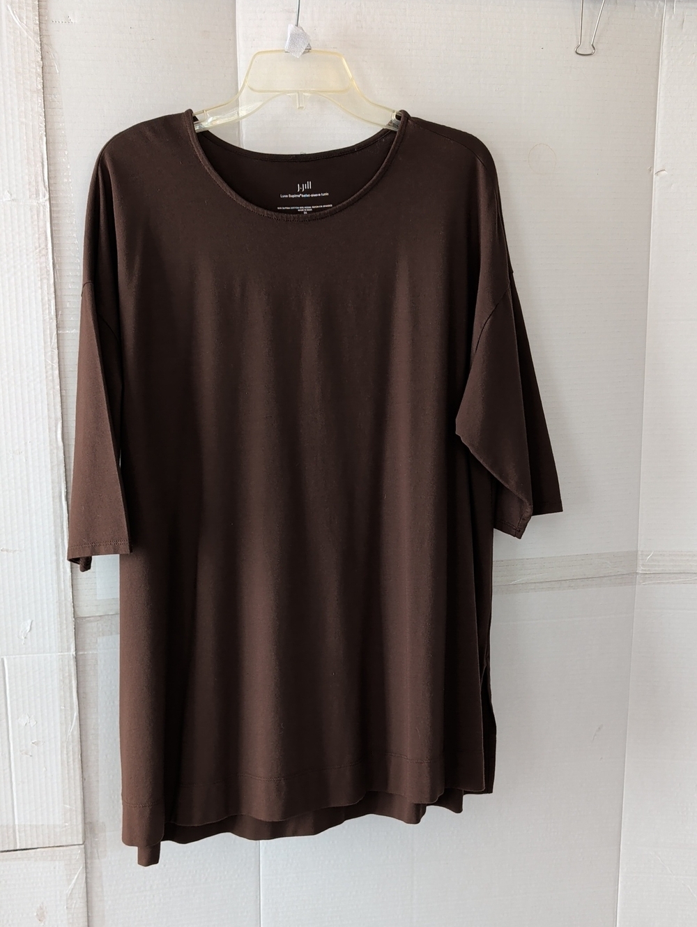 J. Jill Brown Relaxed Short Sleeve Blouse